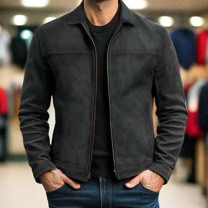 Veste Zippée En Cuir Premium